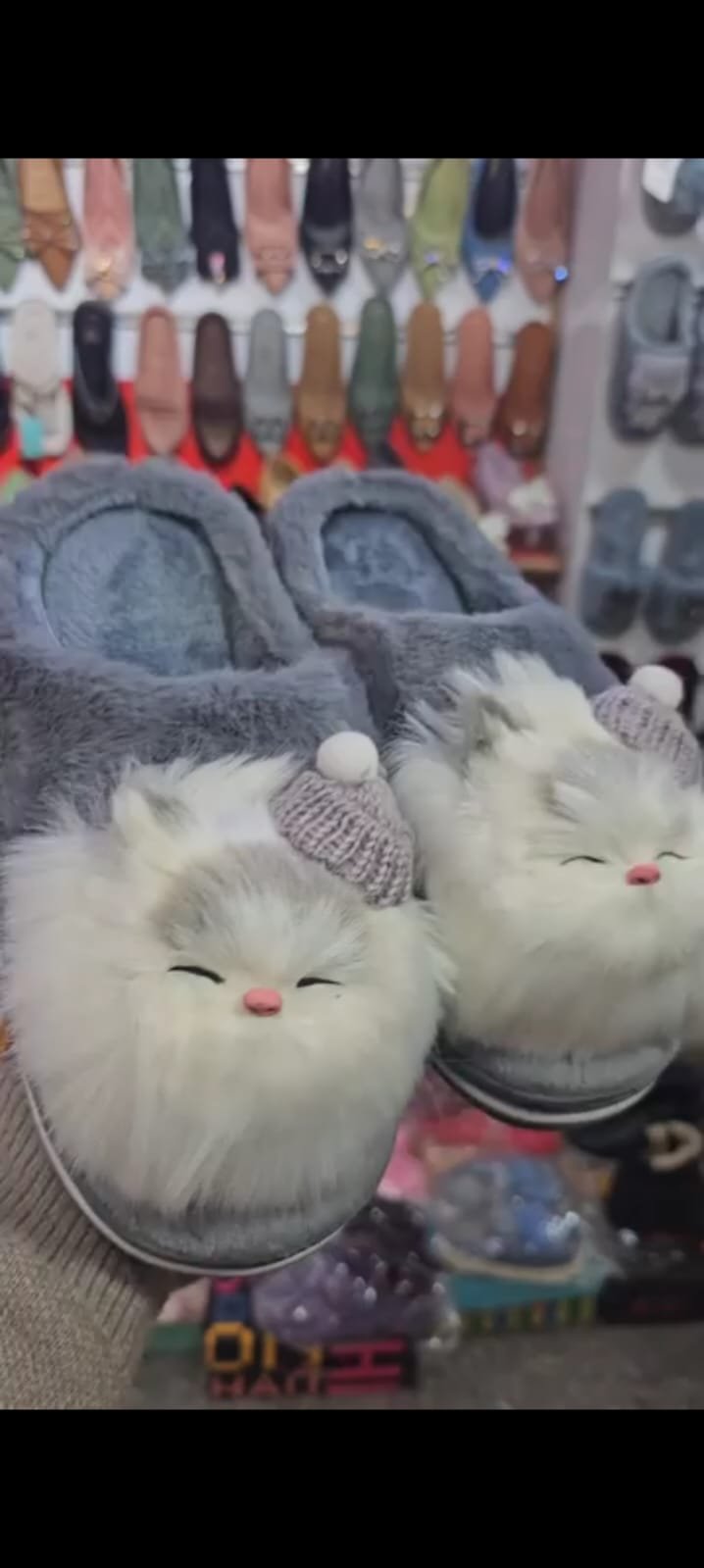 Cute Furry Cat-Themed Winter Slippers - Image 8