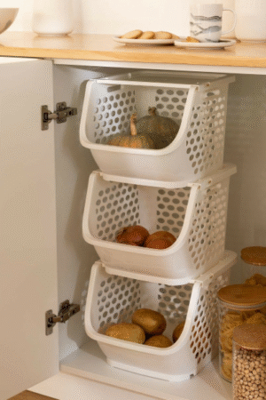 Under-Cabinet 3-Tier Vegetable & Fruit Storage Rack