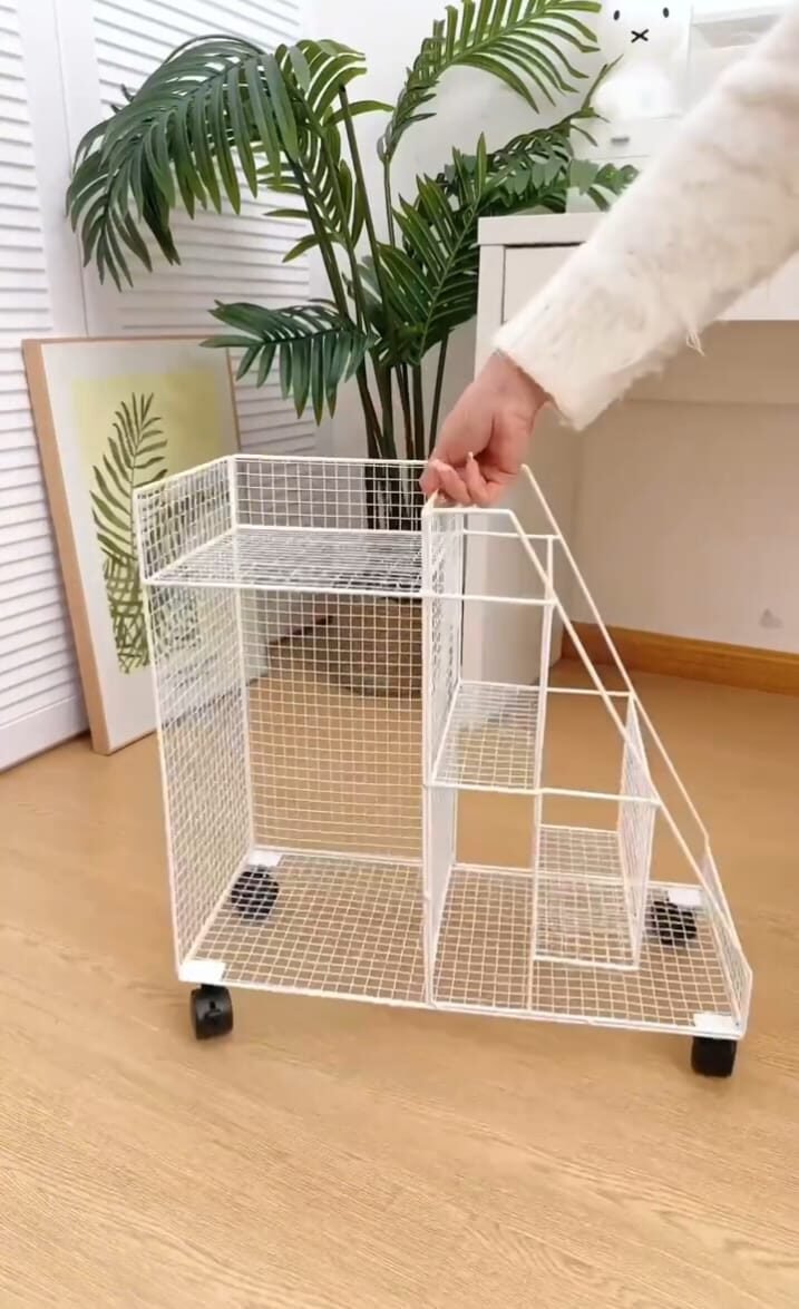 Rolling Metal Storage Cart with Wheels