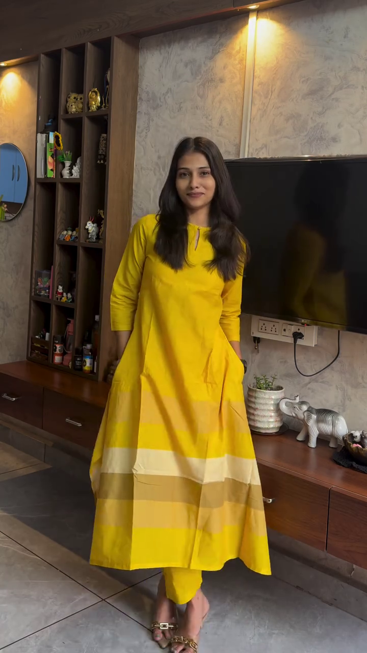 Elegant Beige Kurta Set for Women | Stylish Long Kurta with Palazzo Pants - Image 4