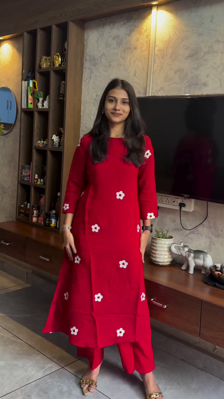 Elegant Beige Kurta Set for Women | Stylish Long Kurta with Palazzo Pants - Image 3