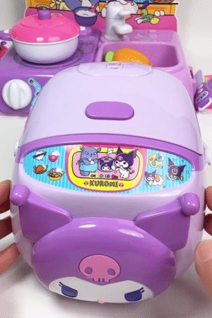 Kuromi Kids Mini Rice Cooker Toy | Cute Pretend Play Kitchen Cooking Toy for Children